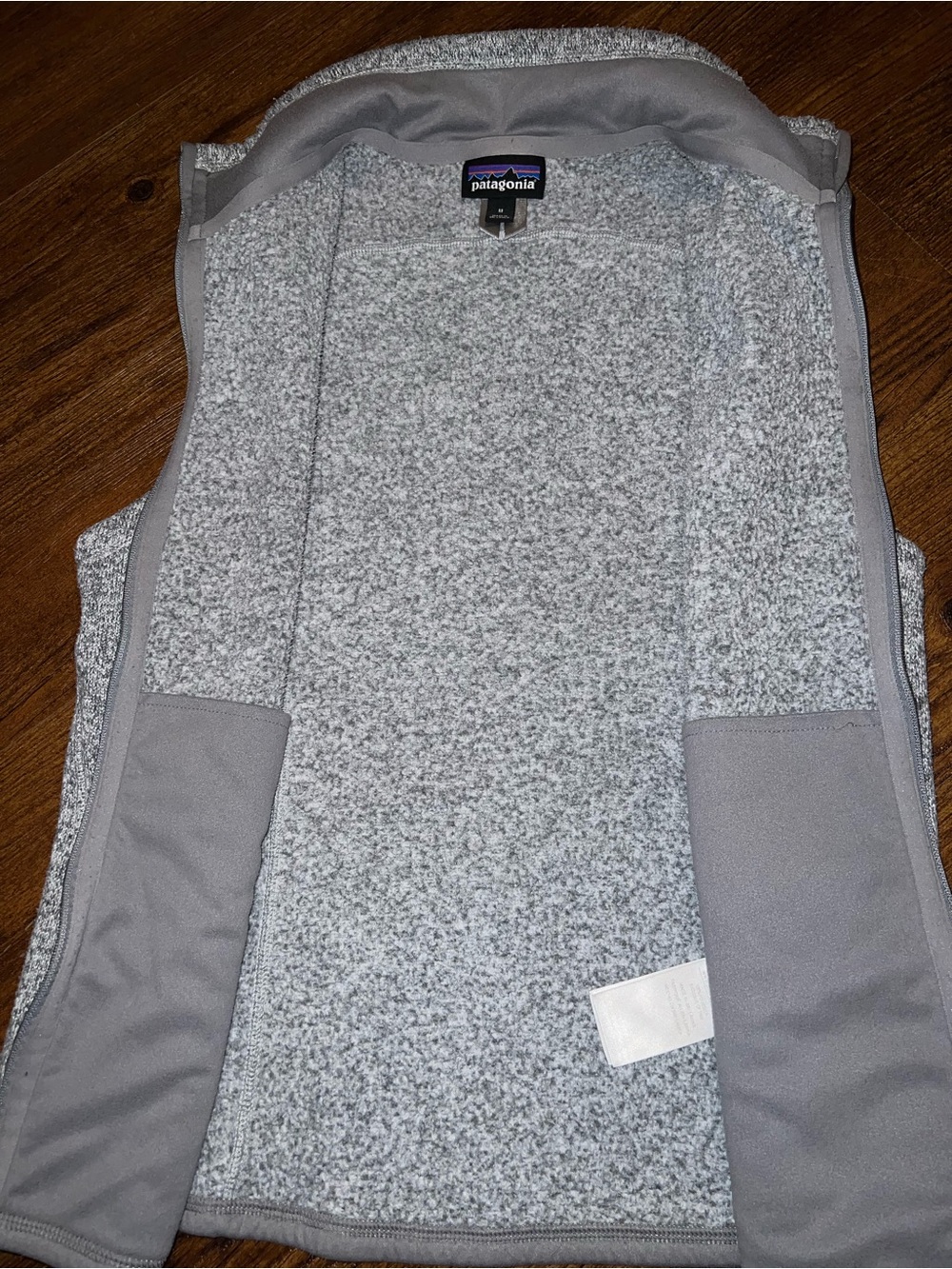Patagonia Better Sweater Fleece Zip Up Vest Heathered Gray Outdoors Cozy Size M - Picture 8 of 12